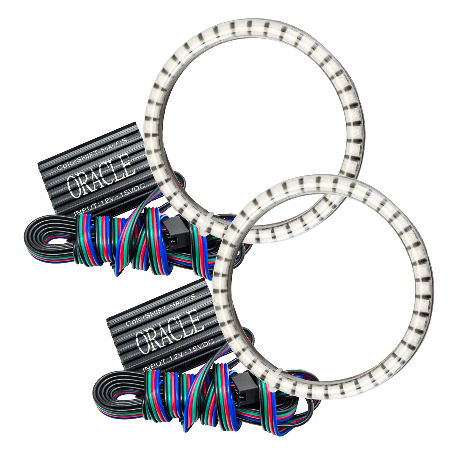Oracle Lighting 2010-2012 Ford Mustang Shelby Bumper Surface Mount LED Fog Light Halo Kit ColorSHIFT With No Controller 1258-333