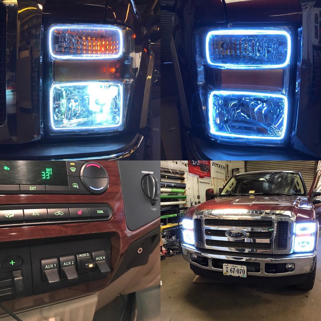 Oracle Lighting 2008-2010 Ford F-250 350 Superduty LED Headlight Halo Kit 2249-335