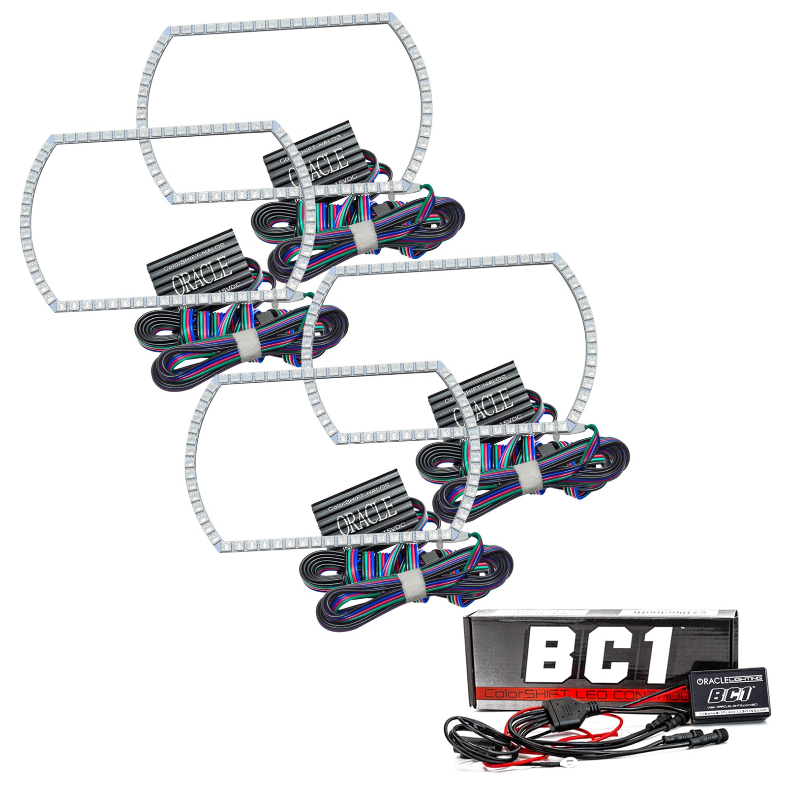 Oracle Lighting 2007-2013 Chevrolet Silverado LED Headlight Square Style Halo Kit 2358-335