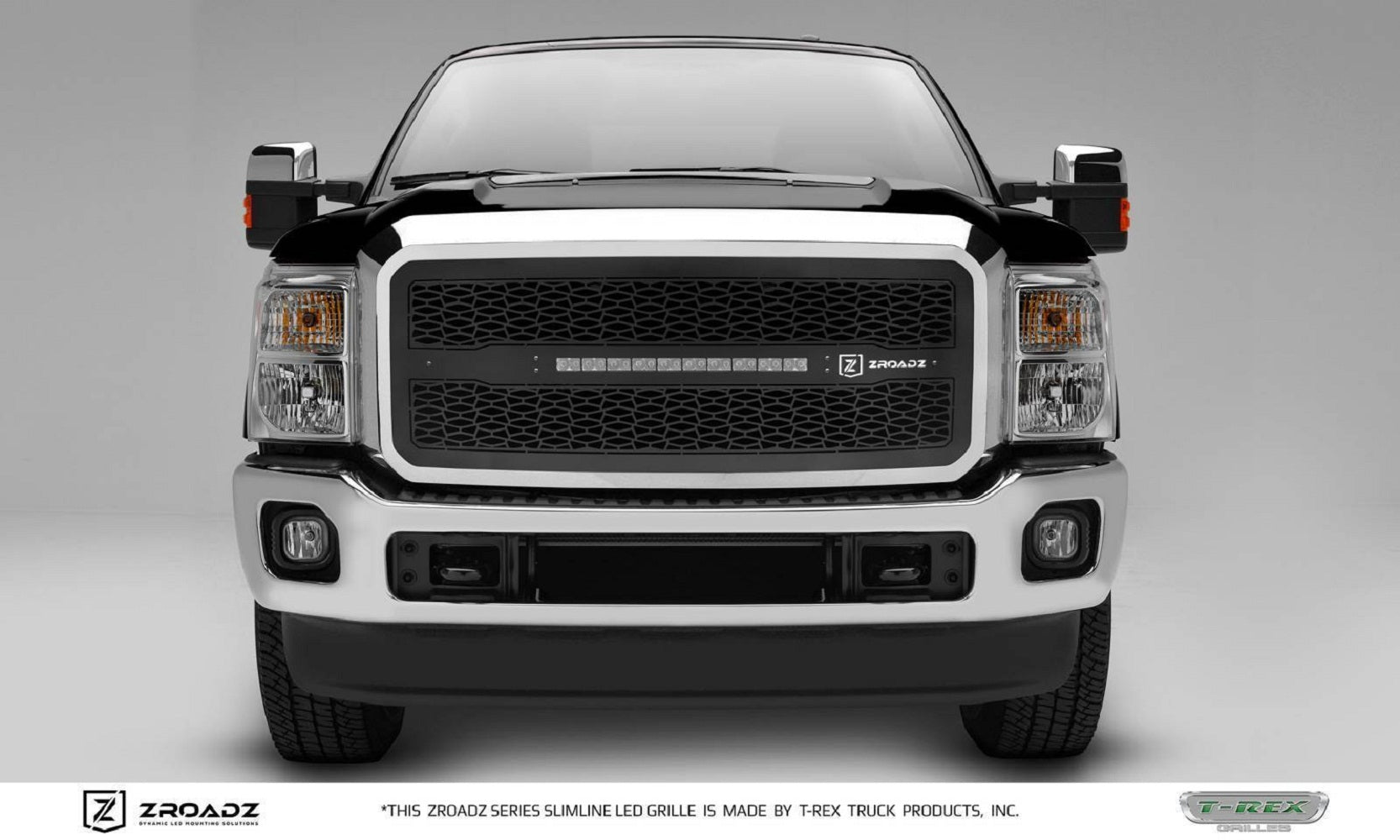 T-Rex 2011-2016 Ford F-250 F-350 F-450 F-550 Super Duty ZROADZ Grille Black 1 Pc Insert with 20" LED Z315461