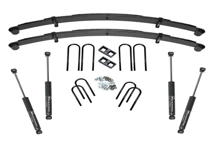 SUPERLIFT 1973-1991 Gm 3/4 Ton Pu 4wd Rear Block Kit with Sl Shocks 4" Lift Kit K436