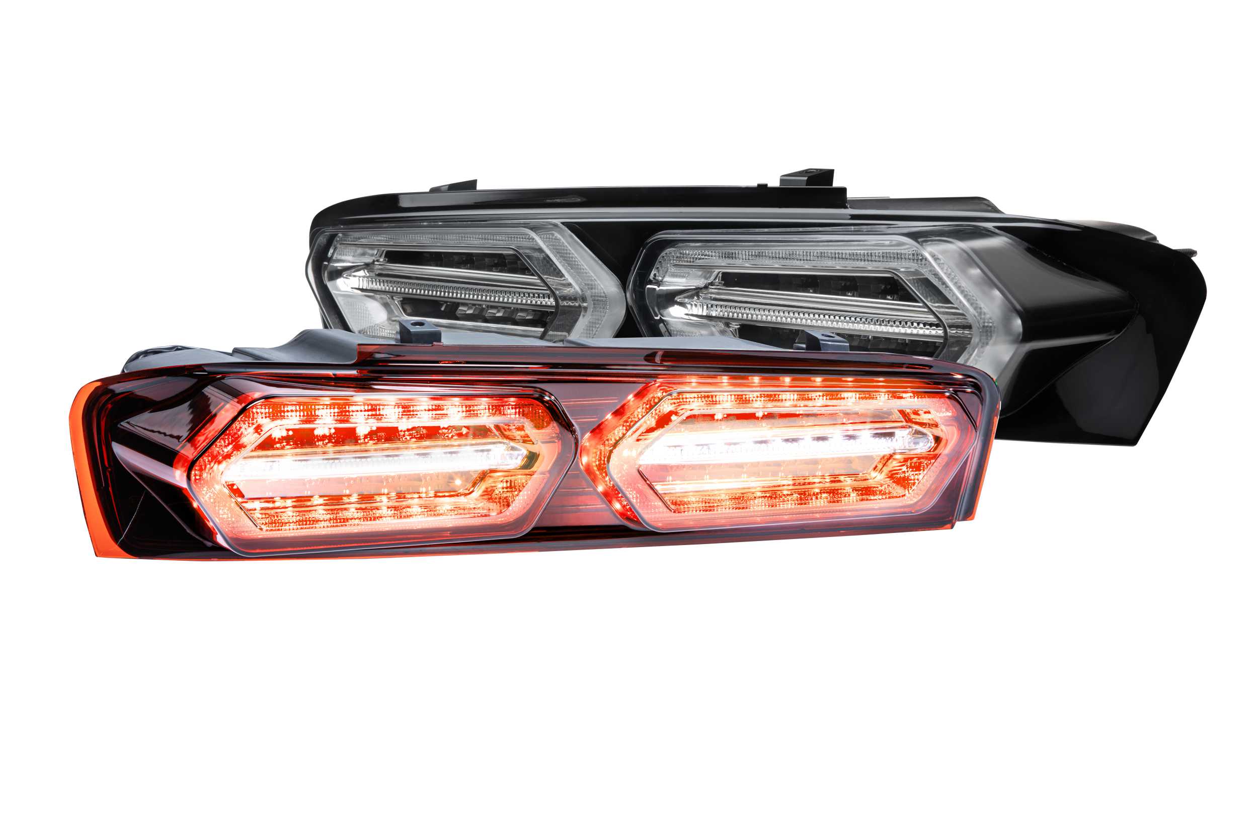 Morimoto 2016-2018 Chevrolet Camaro XB Led Tail Lights Pair Facelift Smoked LF404