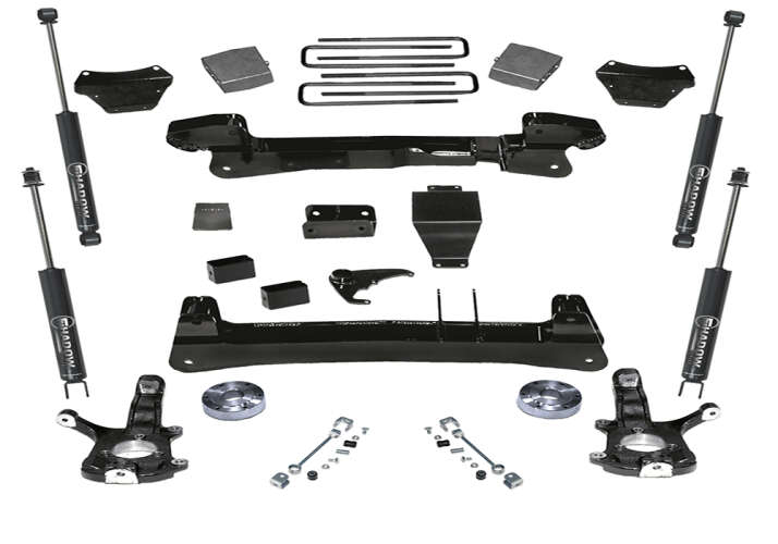 SUPERLIFT 1999-2006 Chevrolet Silverado GMC Sierra 1500 2007 Silverado Sierra 1500 Classic 4WD 6In Knuckle Suspension Lift Kit With SL Shocks K121/86040X4