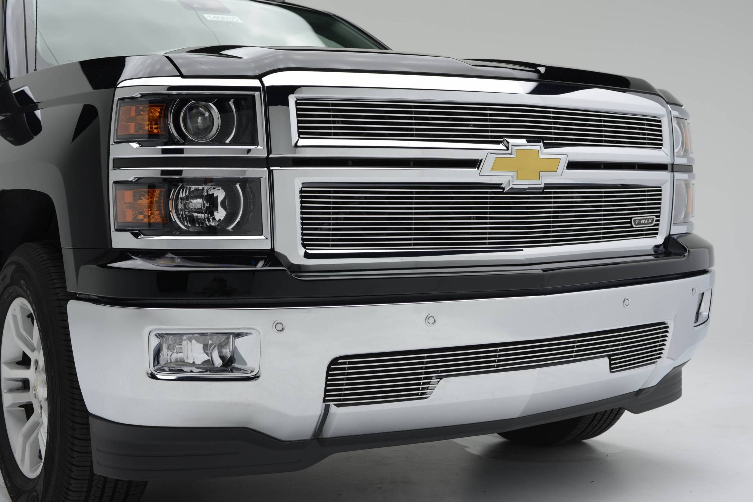 T-Rex 2014-2015 Chevrolet Silverado 1500 Z71 Polished 2 Pc Overlay Billet Grille 21120