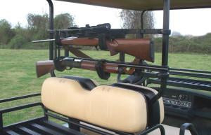 Great Day Custom Cart Power-Ride Gun Rack - Fits Golf Carts & UTVs With 36-50" Roll Bars