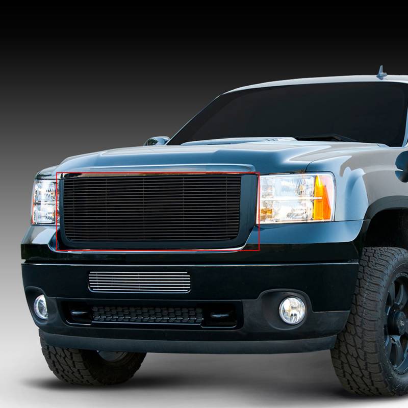 T-Rex 2011-2014 GMC Sierra 2500 3500 Billet Grille Insert & Overlay Bolt On Black 21209B