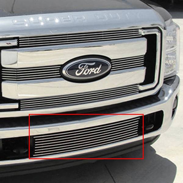 T-Rex 2011-2016 Ford F-250 F-350 F-450 F-550 Super Duty Bumper Billet Grille Insert Polished 25546