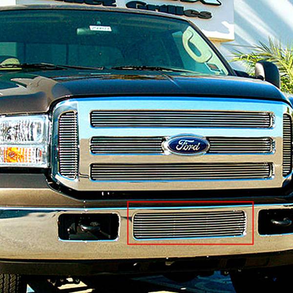 T-Rex 2005-2007 Ford F-250 F-350 F-450 F-550 Super Duty Bumper Billet Grille Insert Polished 25561