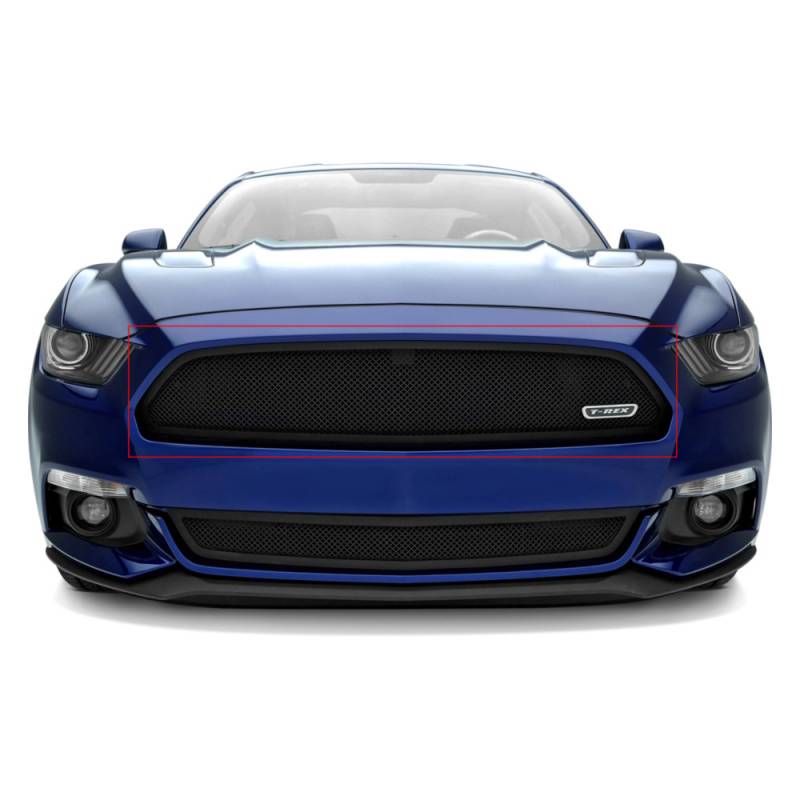 T-Rex 2015-2017 Ford Mustang GT Upper Class Formed Mesh Grille Main Overlay Flat Black 51530