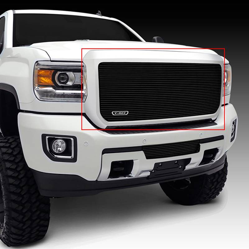 T-Rex 2015-2019 GMC Sierra 2500 3500 HD Billet Grille Main Insert Black Powdercoated 20211B