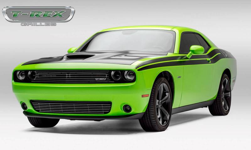 T-Rex 2015-2023 Dodge Challenger Phantom Style Black Powder Coated Laser Billet Main Grille Overlay 6214191