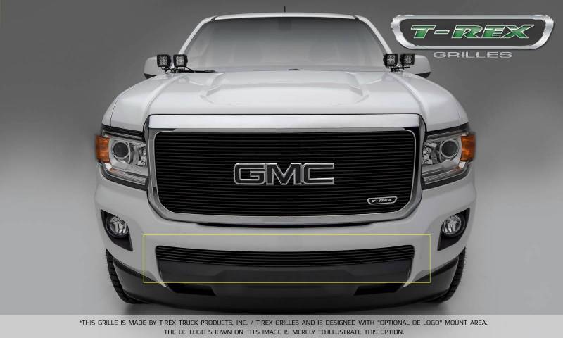 T-Rex 2015-2020 GMC Canyon Aluminum Black Billet Grille Bumper Overlay 25371B