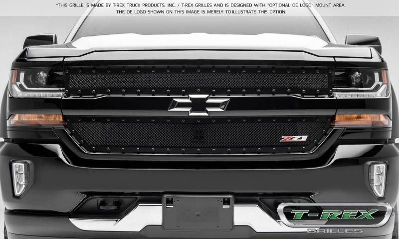 T-Rex 2016-2018 Chevrolet Silverado Steel Black Stealth Grille Insert 6711241-BR