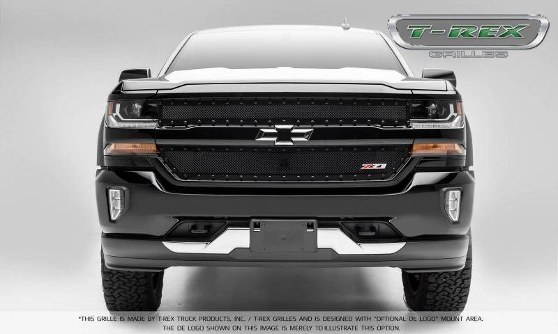 T-Rex 2016-2018 Chevrolet Silverado Steel Black Stealth Grille Insert 6711241-BR