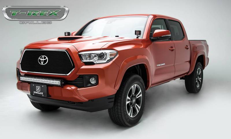 T-Rex 2018-2023 Toyota Tacoma BILLET Series Main Insert Grille Black Accepts factory TSS logo 20950B