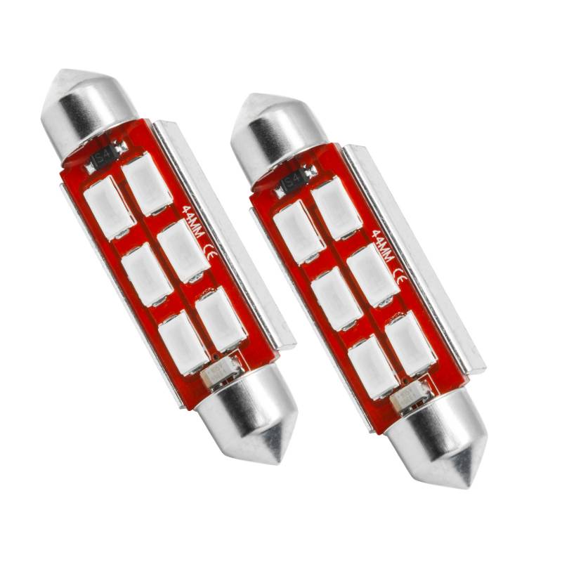 Oracle Lighting 44MM 6 LED 3-Chip Festoon Bulbs Pair Green 5207-004