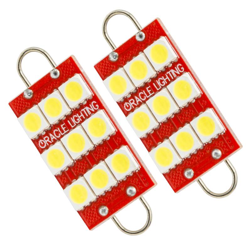 Oracle Lighting 44MM 6 LED 3 Chip Loop Festoon Bulbs Pair White 5209-001