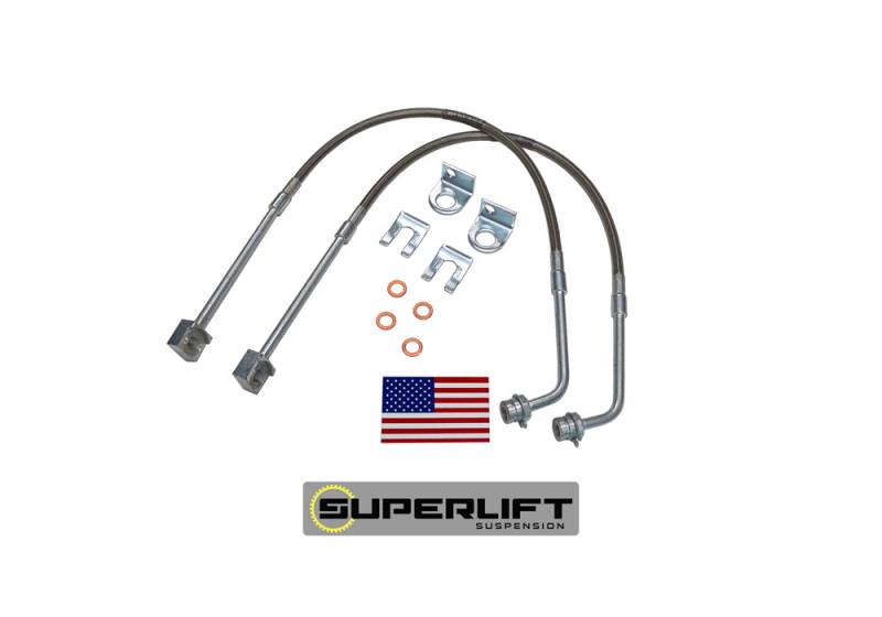 SUPERLIFT 1983-1985 Ford Ranger Bronco II Brake Hose Front 4 Inch-6 Inch Pair 91200