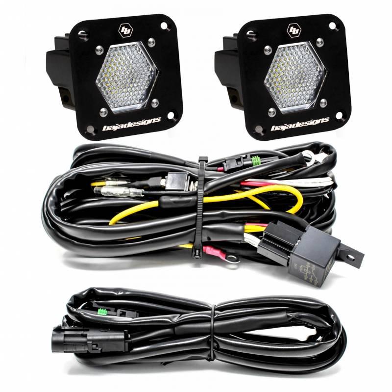 Work Scene LED Light Pods Flush Mount Backup Kit - Auto Parts Toys