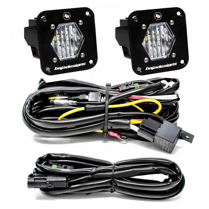 Wide Cornering LED Light Pods Flush Mount Backup Kit - Auto Parts Toys