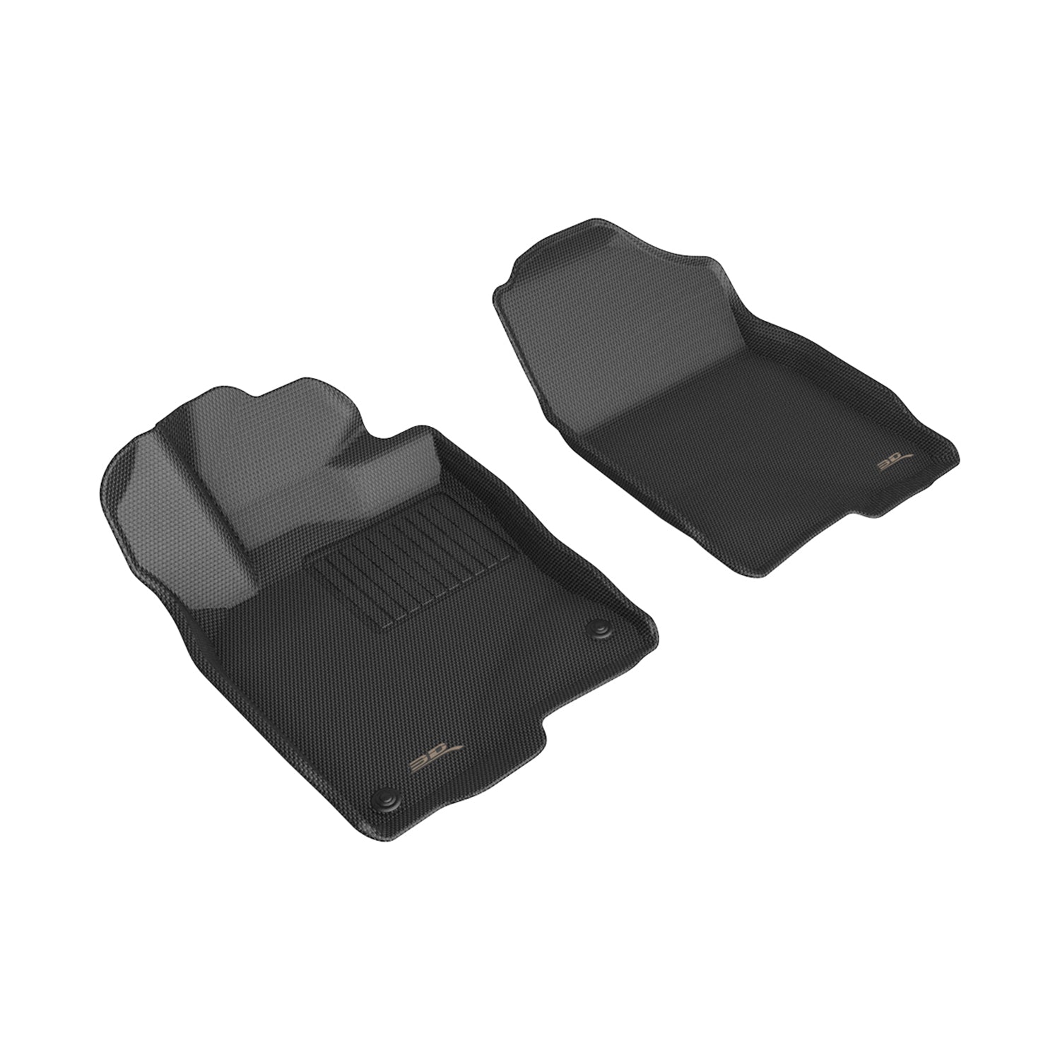 3D Maxpider 2022-2024 Honda Civic Acura Integra 1st Row Kagu Carbon Fiber Embossed Pattern Floor Mat Black L1HD11911509