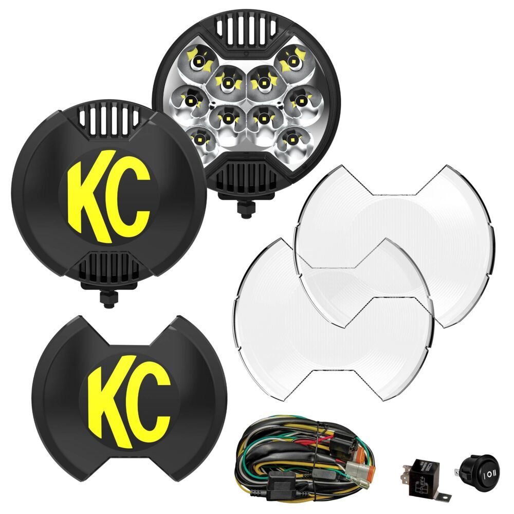 KC Hilites SlimLite 6" LED Master Light Kit Pair 106