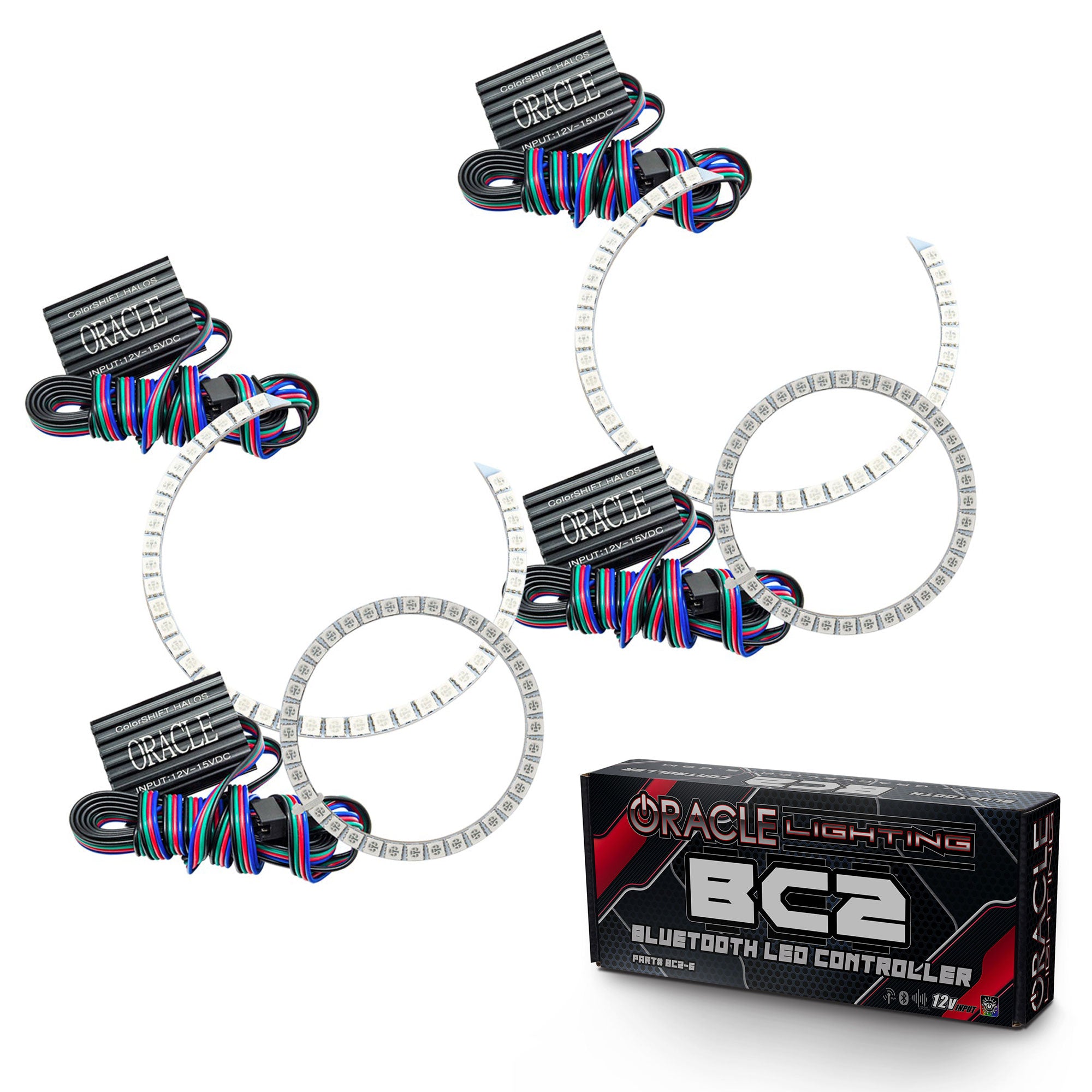 Oracle Lighting 2005-2007 Ford Five Hundred LED Headlight Halo Kit ColorSHIFT With BC2 Controller 2293-335