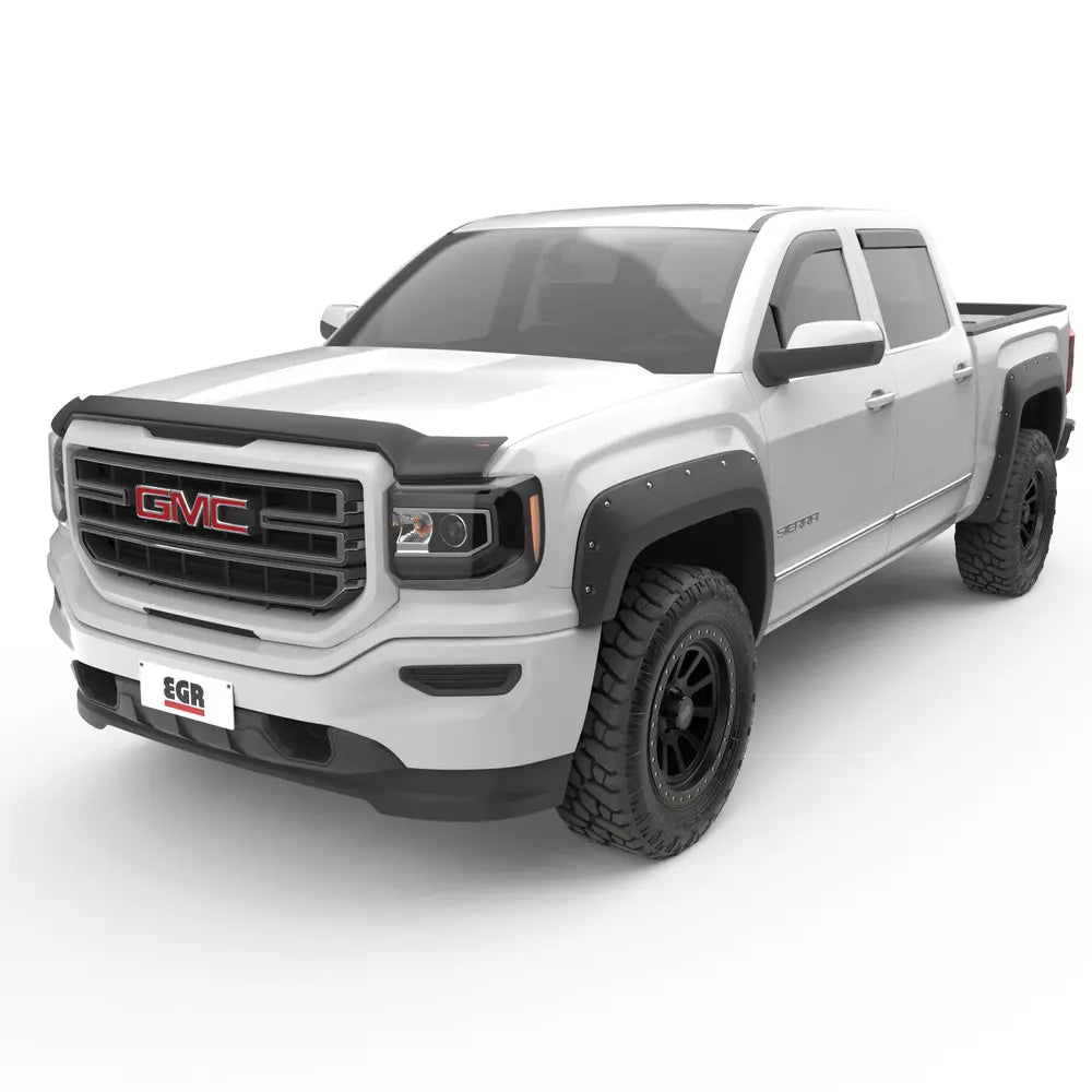 EGR 2014-2019 GMC Sierra 1500 2500HD 3500HD Superguard Hood Guard Smoke Finish 301581
