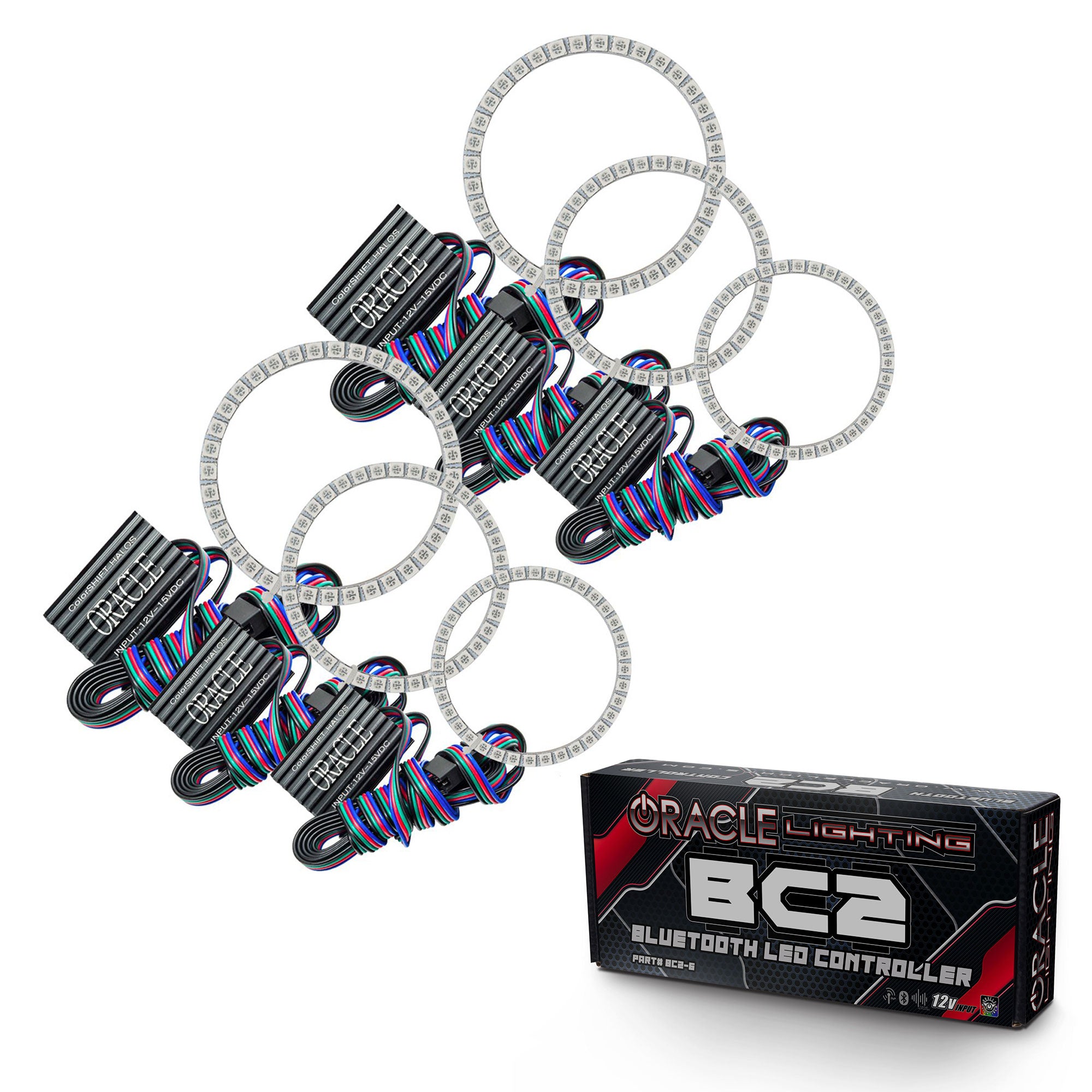Oracle Lighting 2006-2008 Infiniti M35 LED Headlight Halo Kit ColorSHIFT With BC2 Controller 2328-335