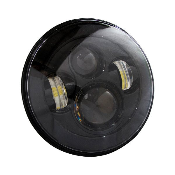 Race Sport 7inch Round Black Projector LED Headlights RS-7LEDHLP-5500K