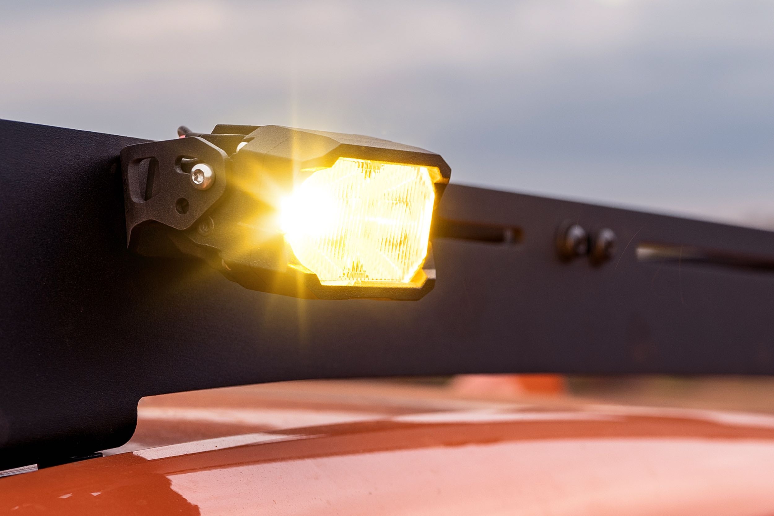 Morimoto 2Banger NCS Wide Beam SAE Flood Yellow Set LED Pods BAF103Y