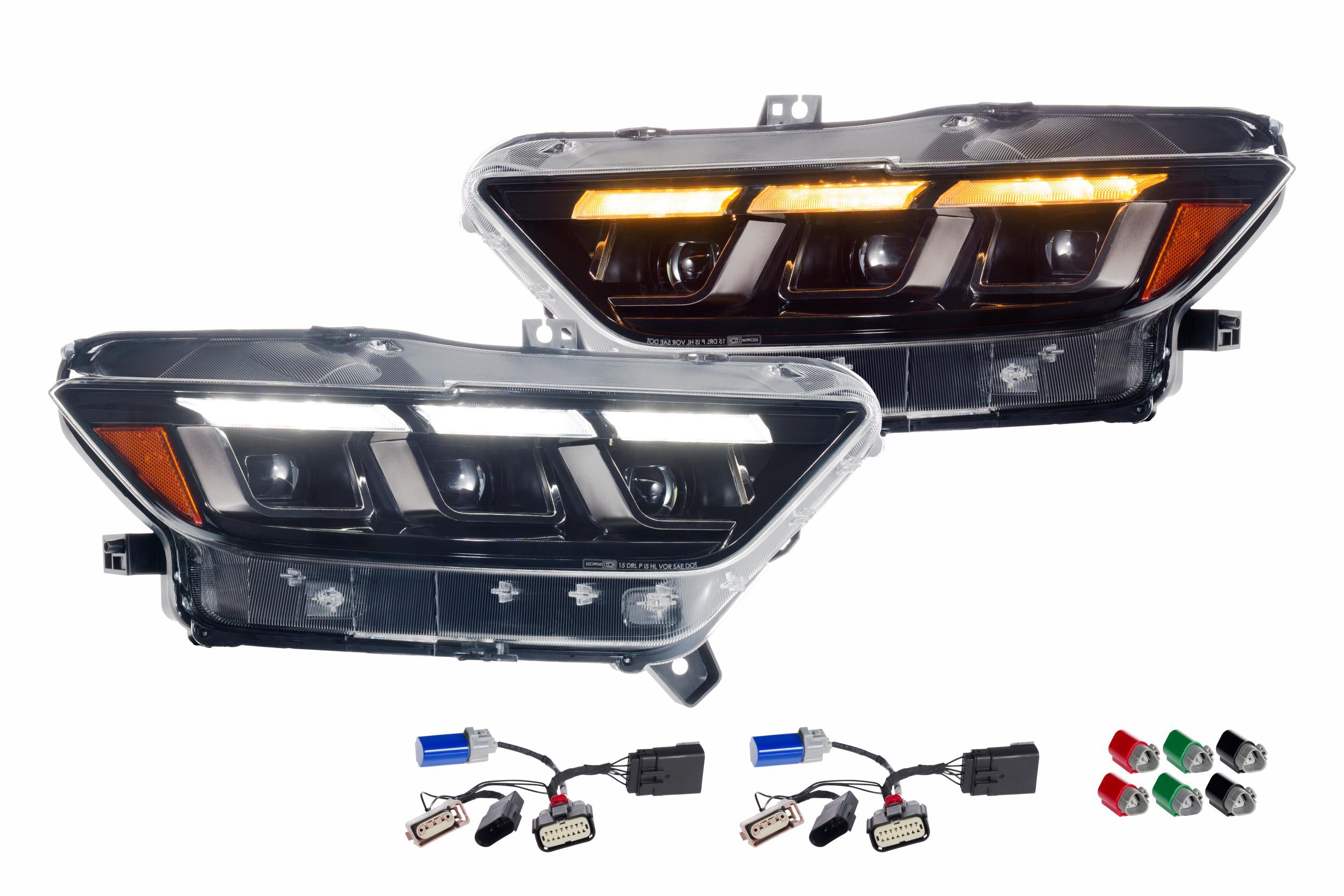 Morimoto 2015-2017 Ford Mustang 2015-2020 Mustang GT350 GT350R 2020-2022 Mustang GT500 GEN II XB LED Headlights LF2-410