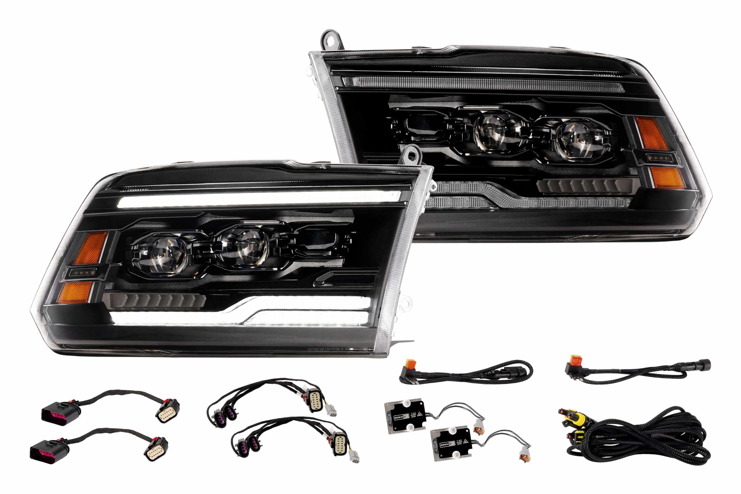 Morimoto 2009-2018 Dodge Ram 1500 2009-2018 Dodge Ram HD 2019-2024 Dodge Ram 1500 Classic XB Evo Hybrid Headlights Set LF2-520Y
