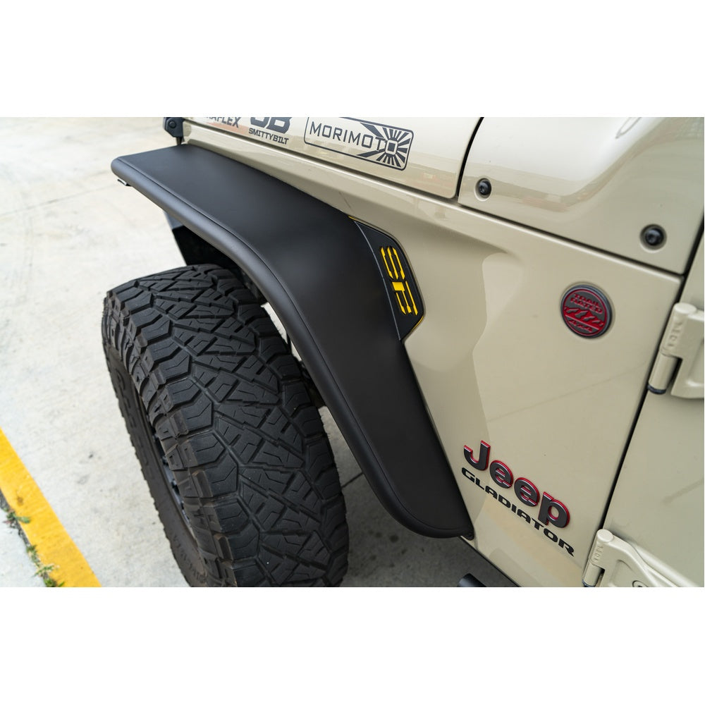 Smittybilt 2018-2025 Jeep Wrangler JL 2020-2025 Gladiator JT Front Flat Fenders 77852