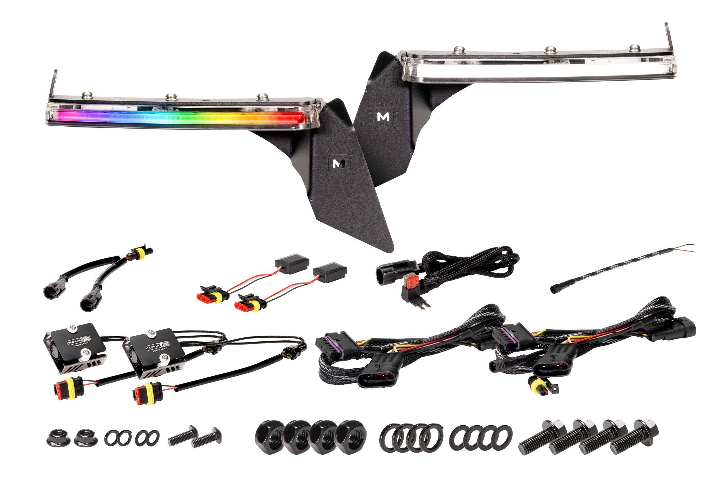 Morimoto 2018-2025 Jeep Wrangler JL 2020-2025 Gladiator JT High Line XRGB Fender Flare Chop Kit Set LF481
