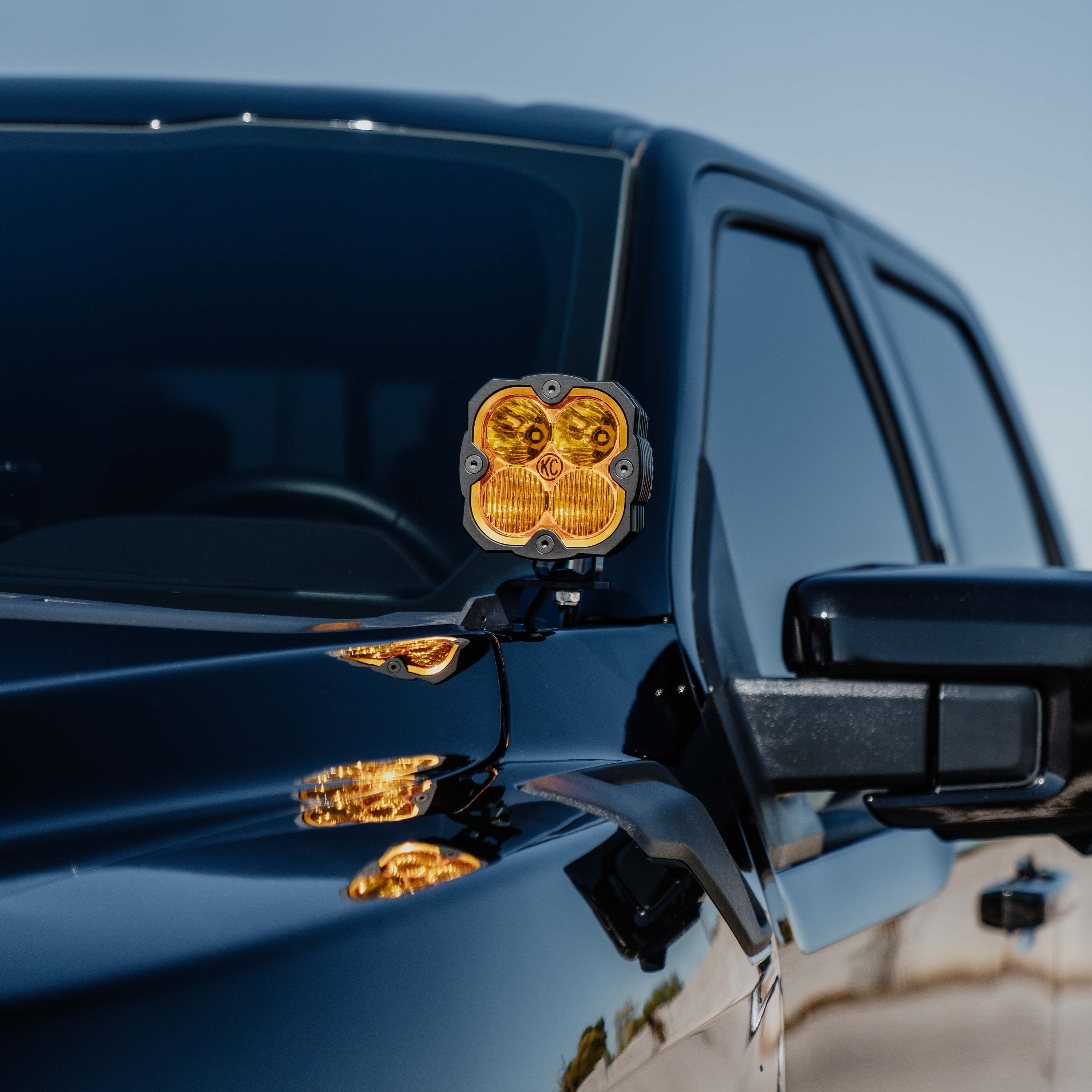 KC Hilites 2021-2024 Ford F-150 Ford Raptor and Lightning models Pillar Ditch GEN3 Bracket Set 7337
