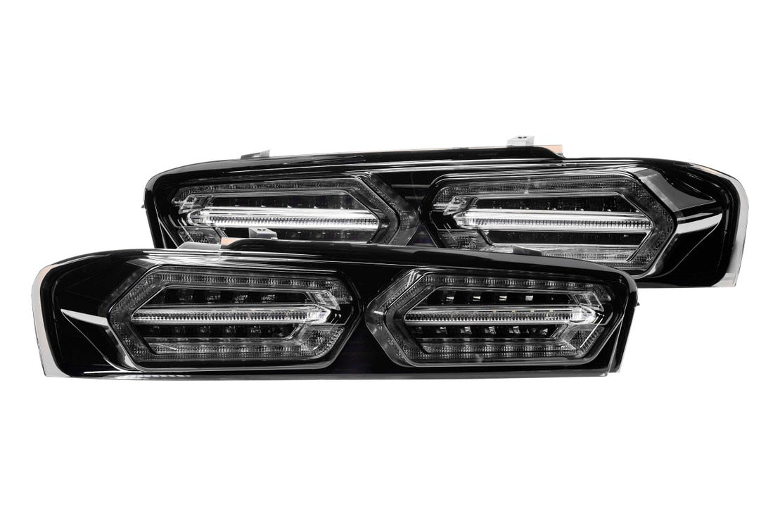 Morimoto 2016-2018 Chevrolet Camaro XB Led Tail Lights Pair Facelift Smoked LF404