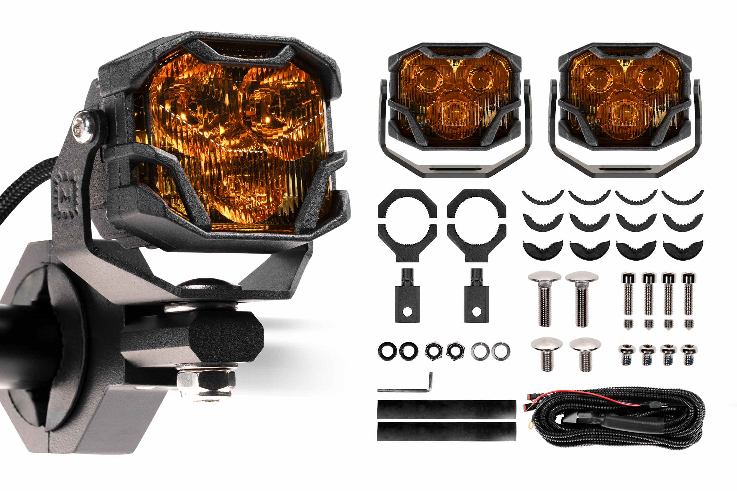 Morimoto 4Banger Universal Kit NCS Combo Yellow Offroad Lighting System BAF004UNL