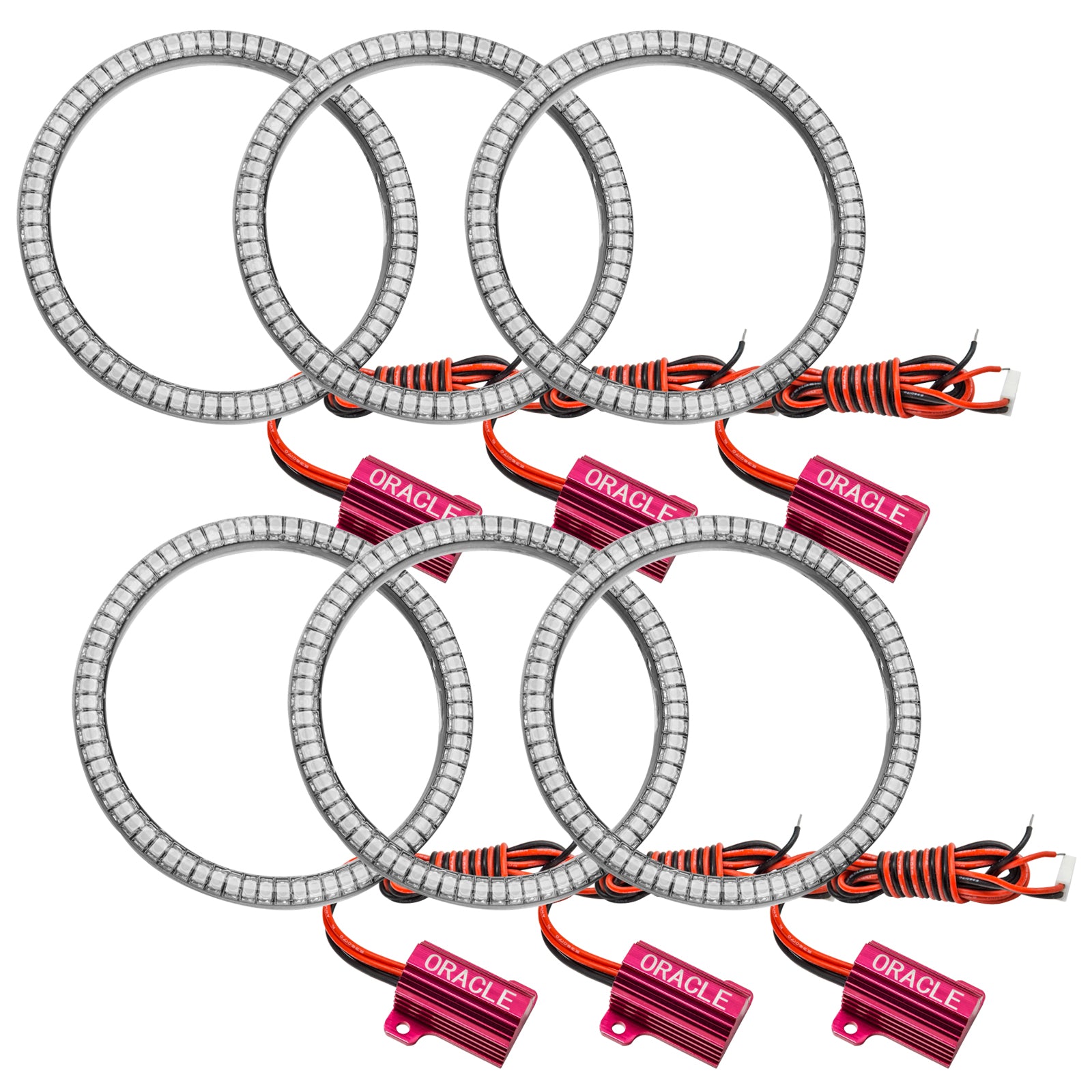 Oracle Lighting Ultima GTR Surface Mount 6 Rings LED Tail Light Halo Kit Red 1291-003