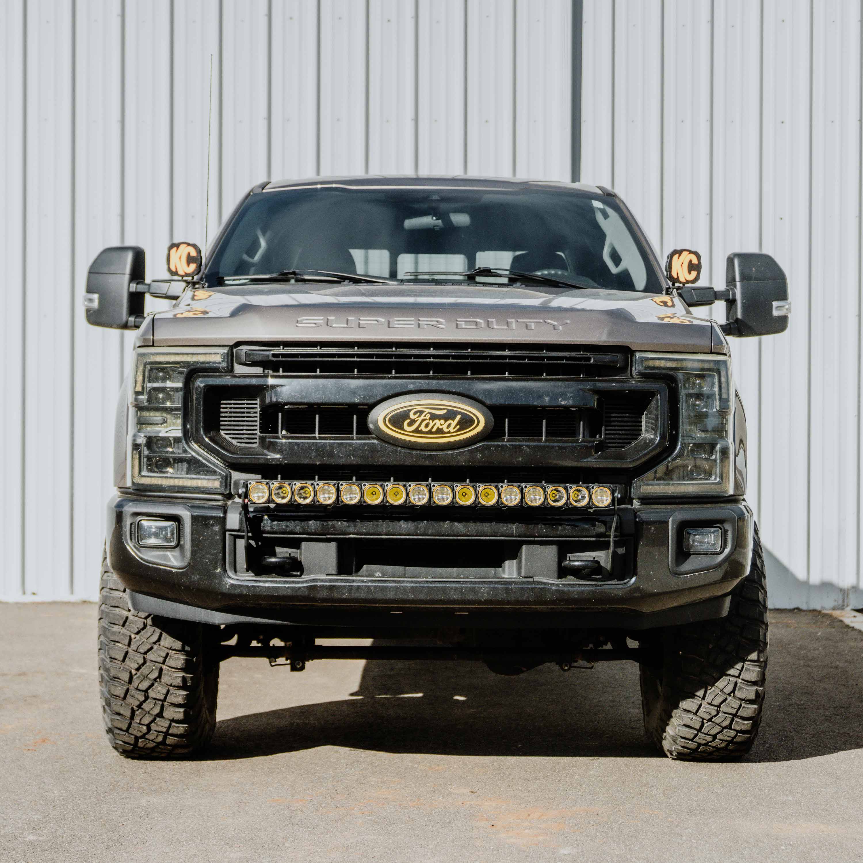 KC Hilites 2011-2016 Ford F-250 F-350 F-450 F-550 Super Duty GEN3 Front Bumper 40" Light Bar Mount FLEX ERA LED Light Bar 7353