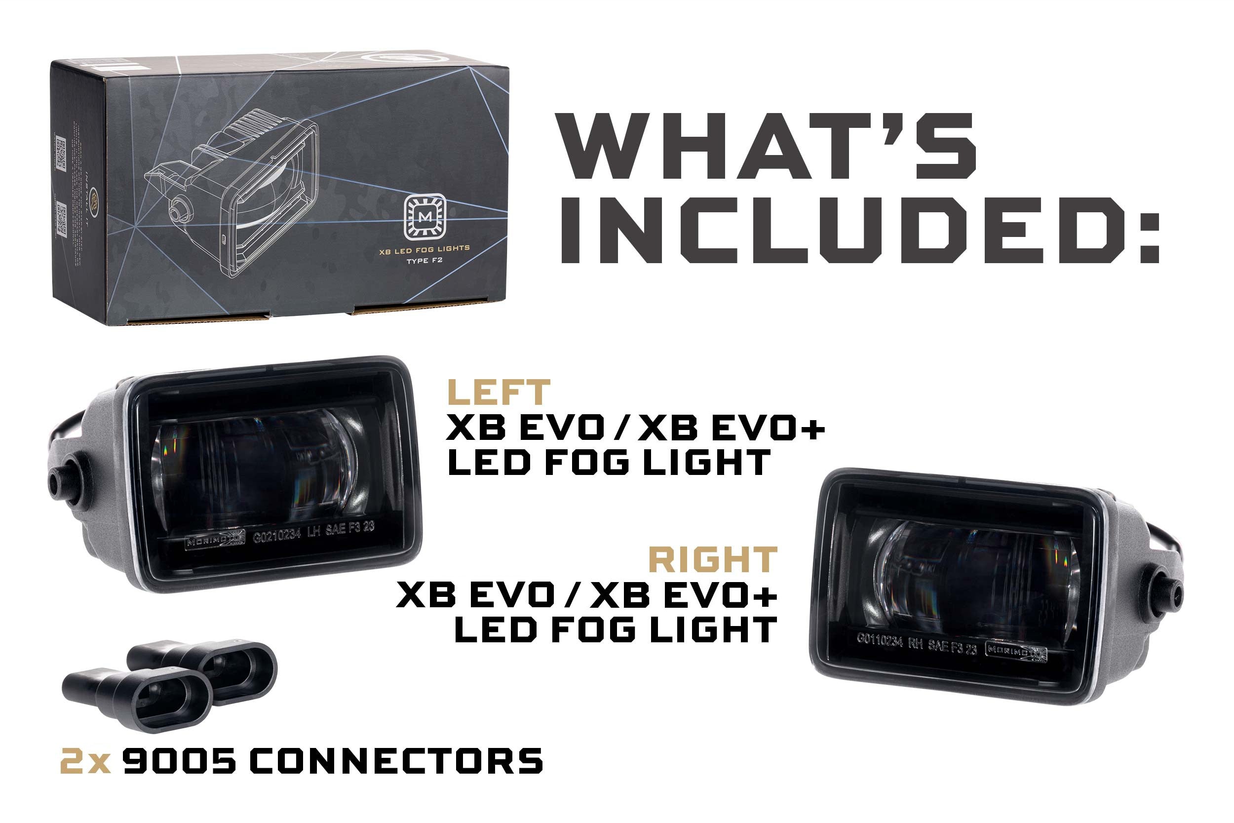 Morimoto 2018-2020 Ford F-150 XB Evo Fog Lights Type F2 Set White Yellow LF095