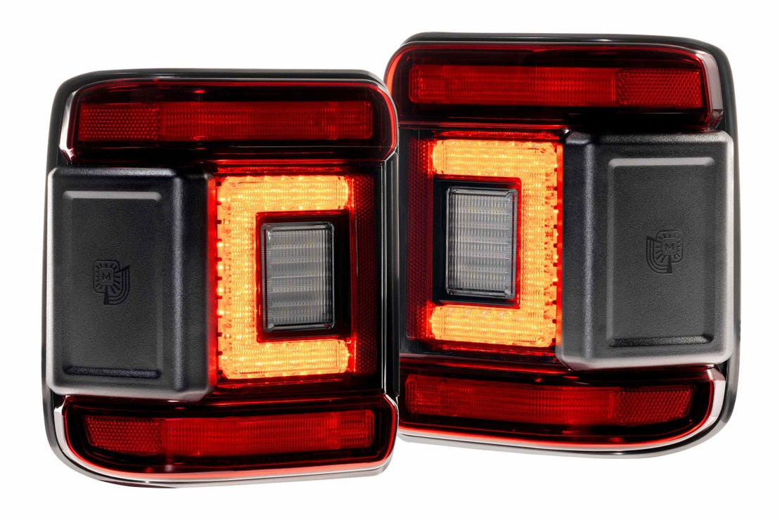 Morimoto 2018-2024 Jeep Wrangler JL XB LED Low Profile Red Lens Set Tail Lights LF747