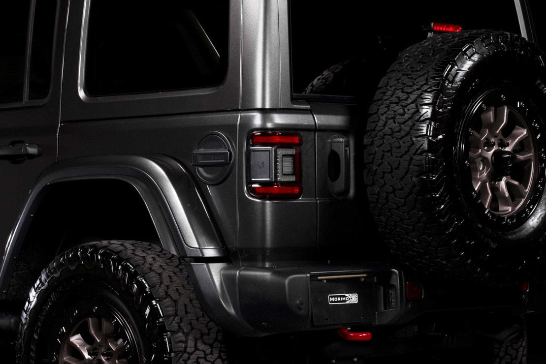 Morimoto 2018-2024 Jeep Wrangler JL XB LED Low Profile Red Lens Set Tail Lights LF747
