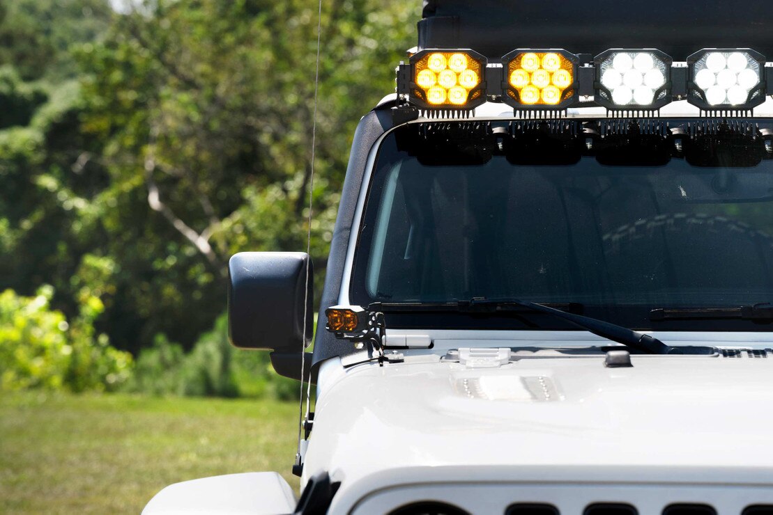 Morimoto 2018-2026 Jeep Wrangler JL 2020-2026 Gladiator JT Light Bar Roof Mounts BAF081