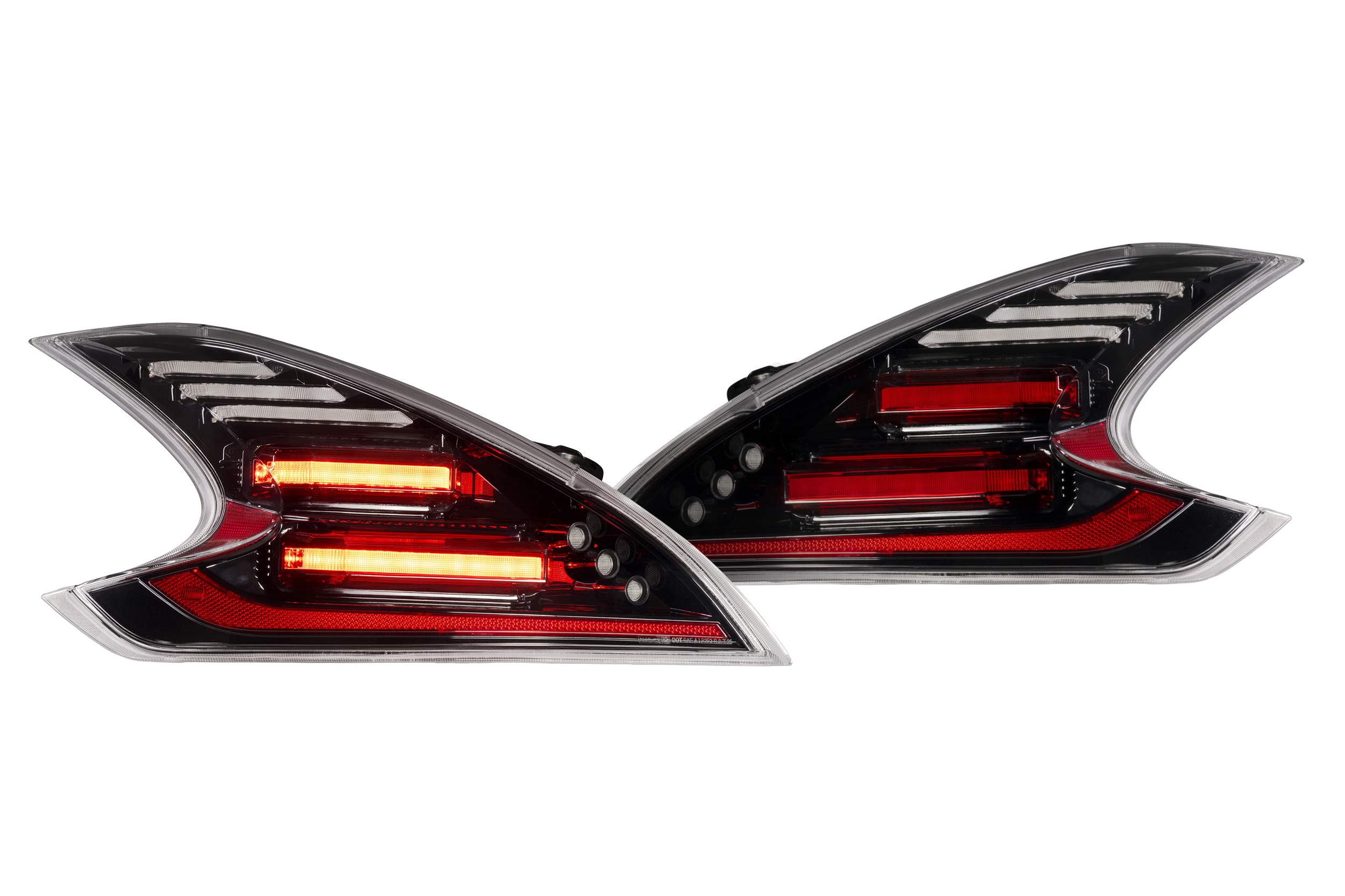 Morimoto 2009-2021 Nissan 370Z XB LED Tail Lights Gen II Black Red Set LF418