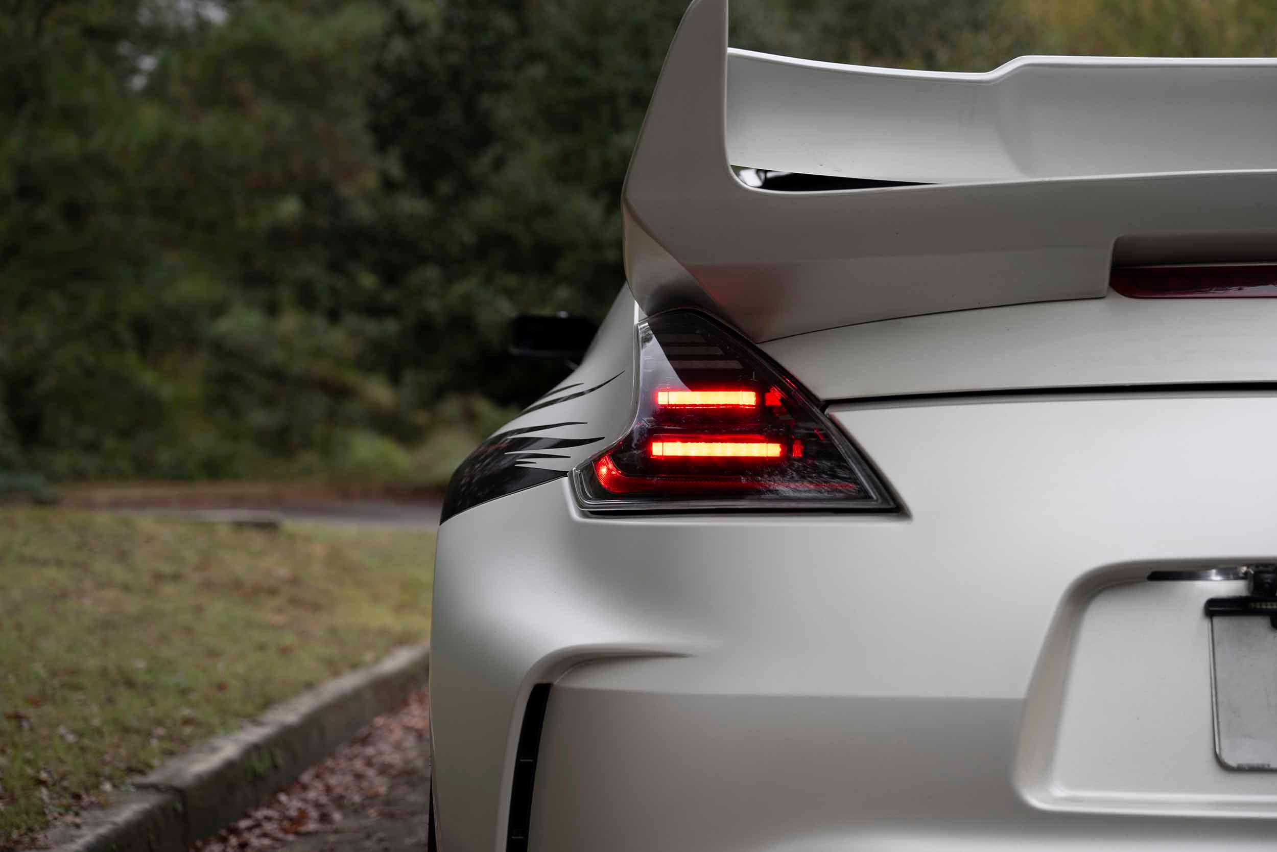 Morimoto 2009-2021 Nissan 370Z XB LED Tail Lights Gen II Black Red Set LF418