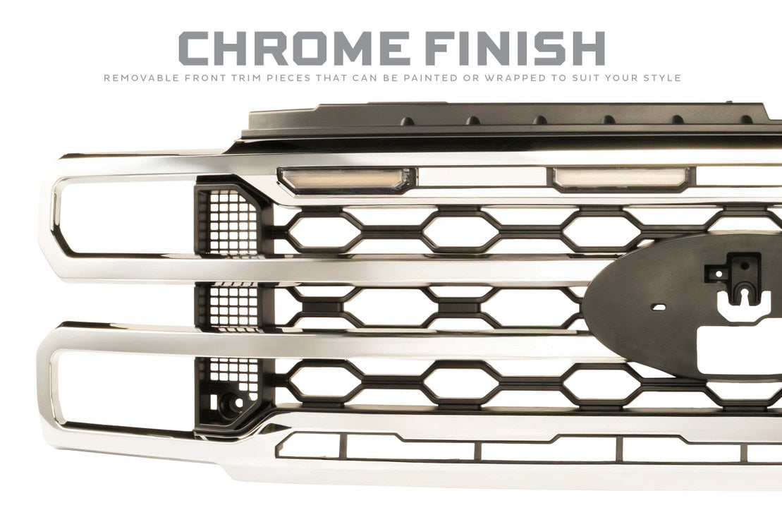 Morimoto 2023-2026 Ford F-250 F-350 F-450 Super Duty XBG Chrome LED DRL Grille XBG37