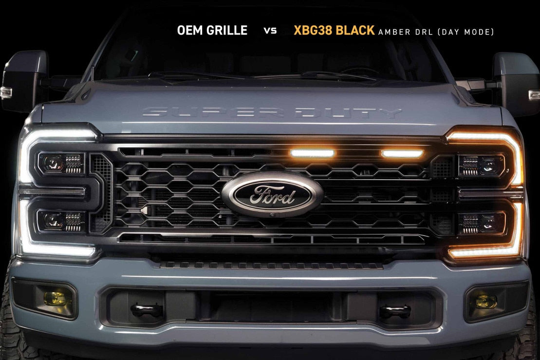 Morimoto 2023-2026 Ford F-250 F-350 F-450 Super Duty XBG Black LED DRL Grille XBG38