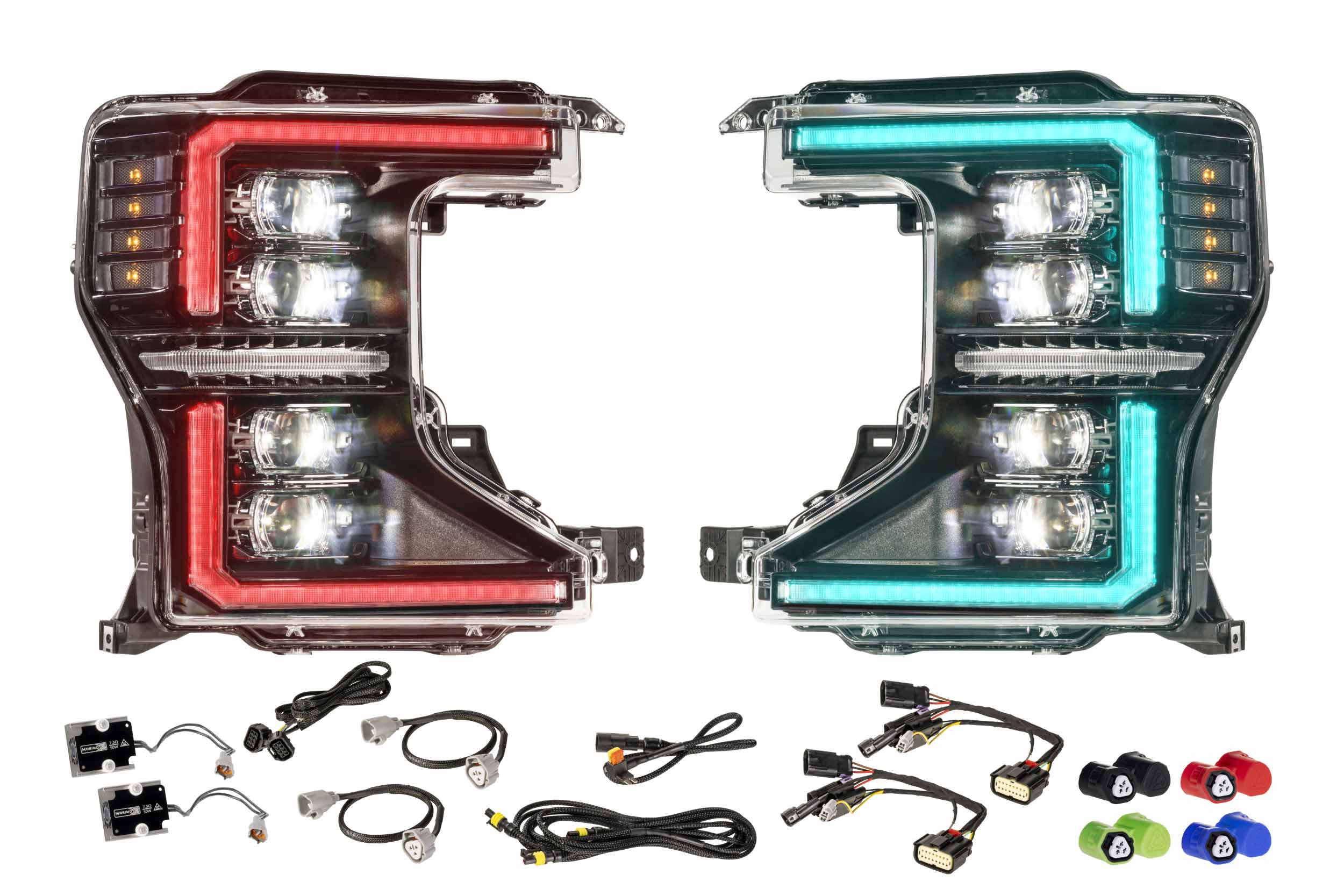 Morimoto 2020-2022 Ford F-250 F-350 F-450 Super Duty XRGB Evo Headlights Set Headlights LF2-508R