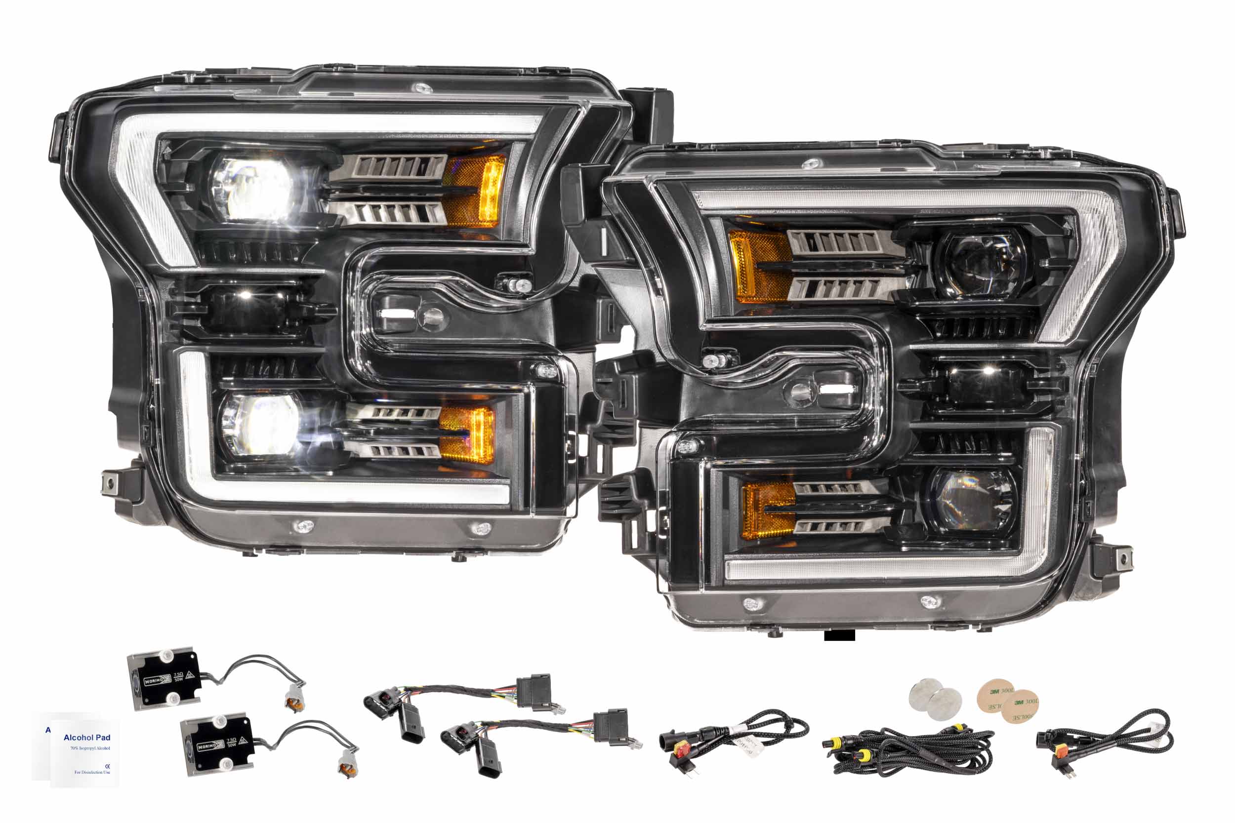 Morimoto 2015-2017 Ford F-150 2017-2020 Ford Raptor XB Evo Hybrid LED Headlights Set LF2-502Y